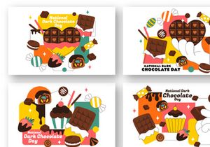 10 National Dark Chocolate Day Illustration