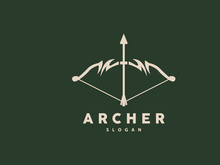Archer Logo, Archery Arrow Vector, Elegant Simple Minimalist Design