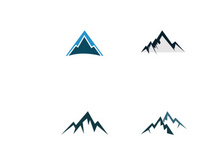 Mountain or mountains silhouette logo.Logos for climbers, photographers, businesses.