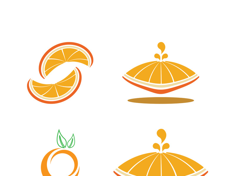 Orange logo design vector icon illustration design