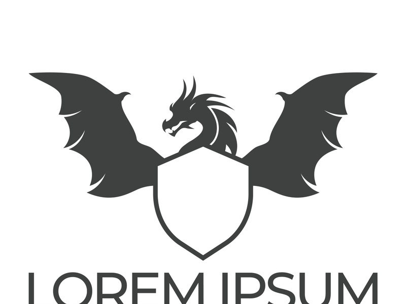 A dragon logo represents strength power and wisdom through a bold mythical creature design.