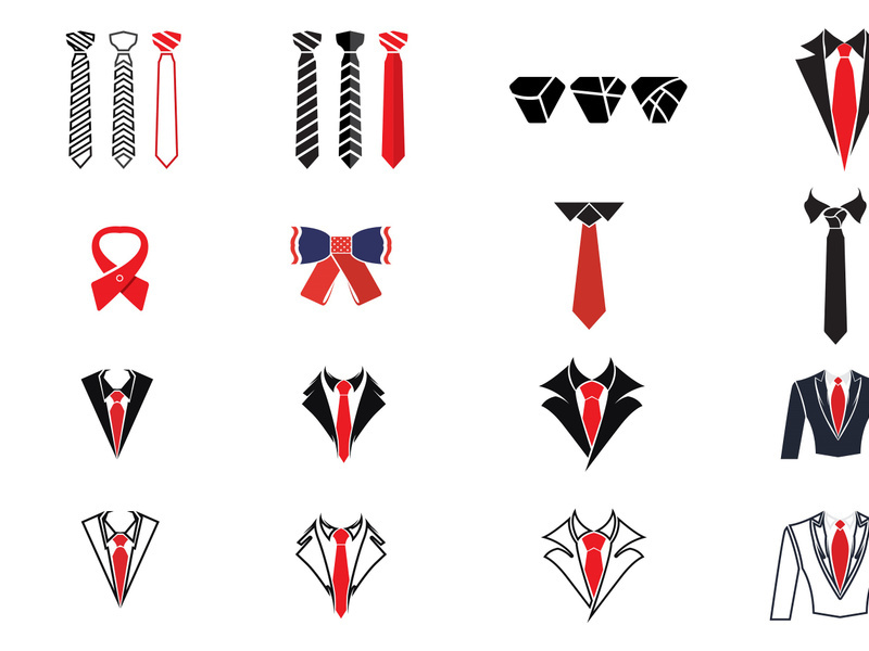 Work suit tie design Logo