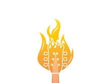 Guitar logo design icon and symbol vector inspiration