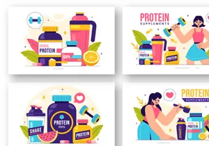 9 Healthy Protein Supplements Illustration