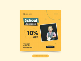 School Admission Social Media Post And Web Banner Template preview picture