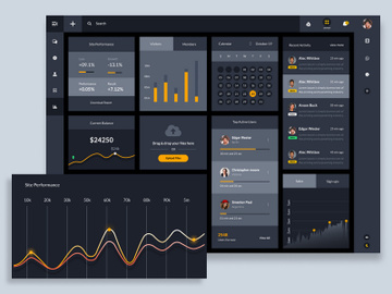 Dashboard Widgets & Components UI design preview picture