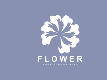 Flower Logo, Ornamental Plant Design