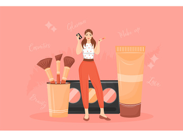 Make up artist flat concept vector illustration preview picture