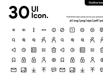 30 UI Line Icon