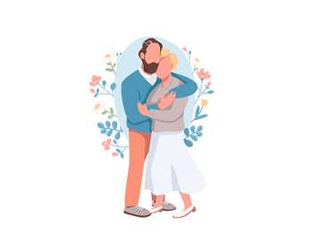 Married couple flat concept vector illustration preview picture