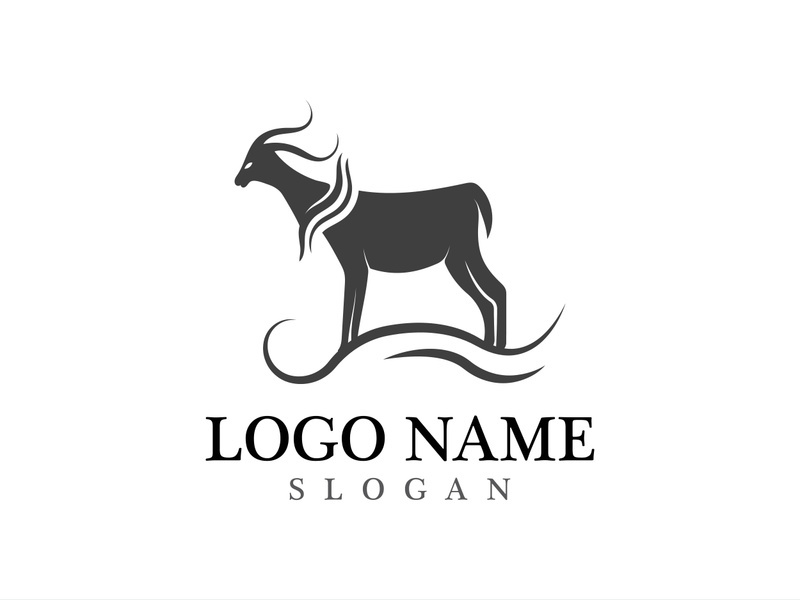 Goat logo template vector icon illustration design