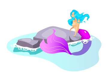 Siren flat vector illustration preview picture