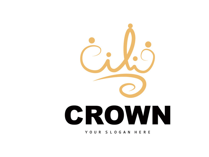 Crown Logo, King And Queen Icon Design