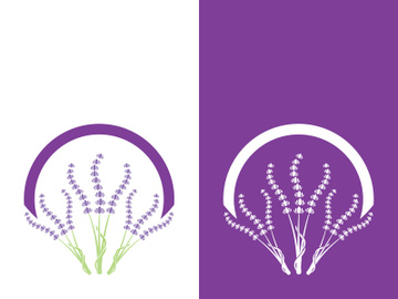 Fresh lavender flower logo vector flat design preview picture