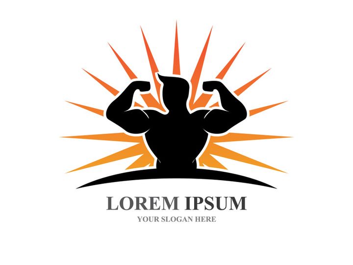 Vector object and Icons for Sport Label  Gym Badge  Fitness Logo Design