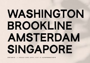 Ontario - Rough Sans Font