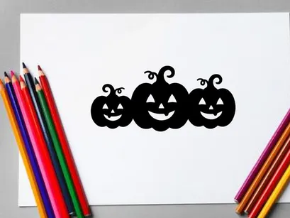 Cute Halloween Jack-o'-Lanterns with Smiling Faces for Festive Decor