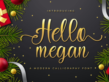 Hello Megan modern calligraphy preview picture