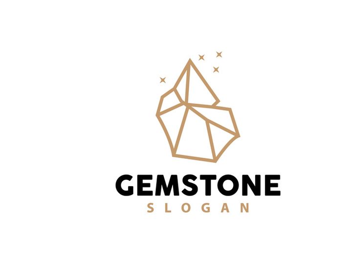 Gemstone Jewelry Logo, Design Vector Template
