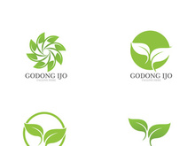 Logos of green leaf ecology