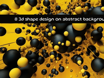 3d spahe design on abstract background preview picture