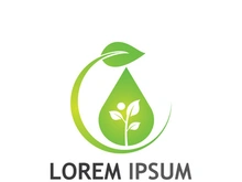 Natural green leaf logo.