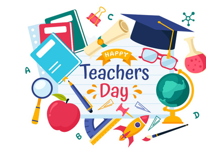 10 Happy Teacher's Day Illustration