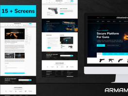 Armaments Gun Shop UI kit | Figma Design preview picture