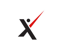 X Letter Logo Template vector icon