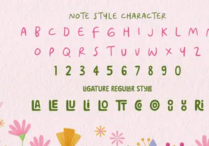 Blooming Flowers - Font Duo