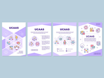 UCaaS purple brochure template preview picture