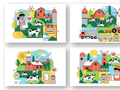 10 Daily Farm Illustration