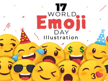 17 World Emoji Day Celebration Illustration preview picture