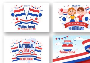 12 Netherland National Day Illustration