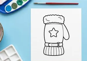 Suéter de Natal cartoon fofo com estrela e acabamento branco felpudo para uso festivo