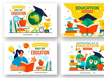 12 International Education Day Illustration