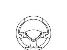 Steering Wheel vector image logo icon