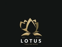 Lotus flower minimalist design, elegance Lotus flower logo template