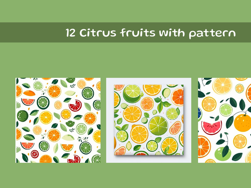 Citrus fruits with pattern