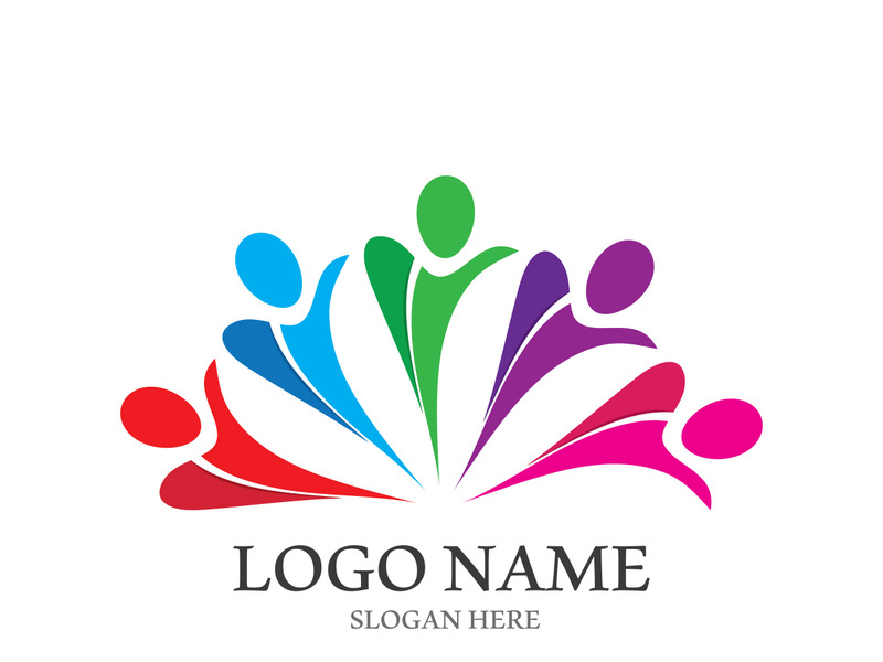 people group and community logo icon illustration design vector