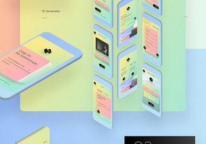 H1: A colorful mobile UI kit
