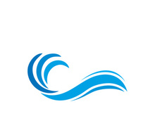 Wave beach vector illustration design logo