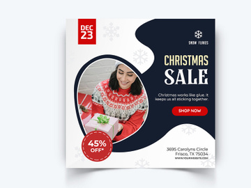 Christmas Sale Social Media Posts Template (AI) preview picture