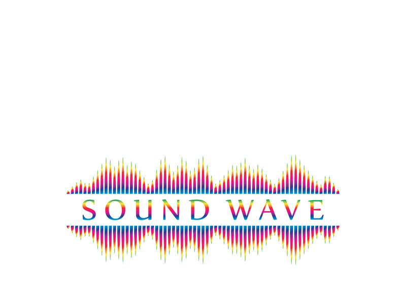 Sound waves vector illustration design template