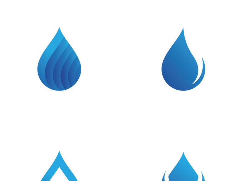 blue water drop Logo Template vector illustration design