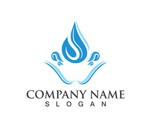 Water drop logo icon illustration template design