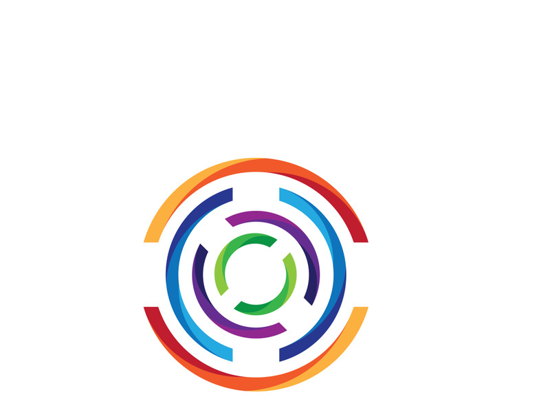 C circle Letter Logo Template vector icon design