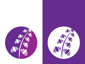 Fresh lavender flower logo vector flat design preview picture