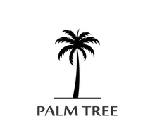 Palm tree summer logo design with creative ideas.