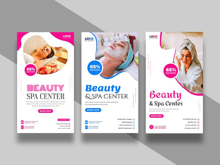 Beauty Spa Salon Instagram Story Template Ver-3